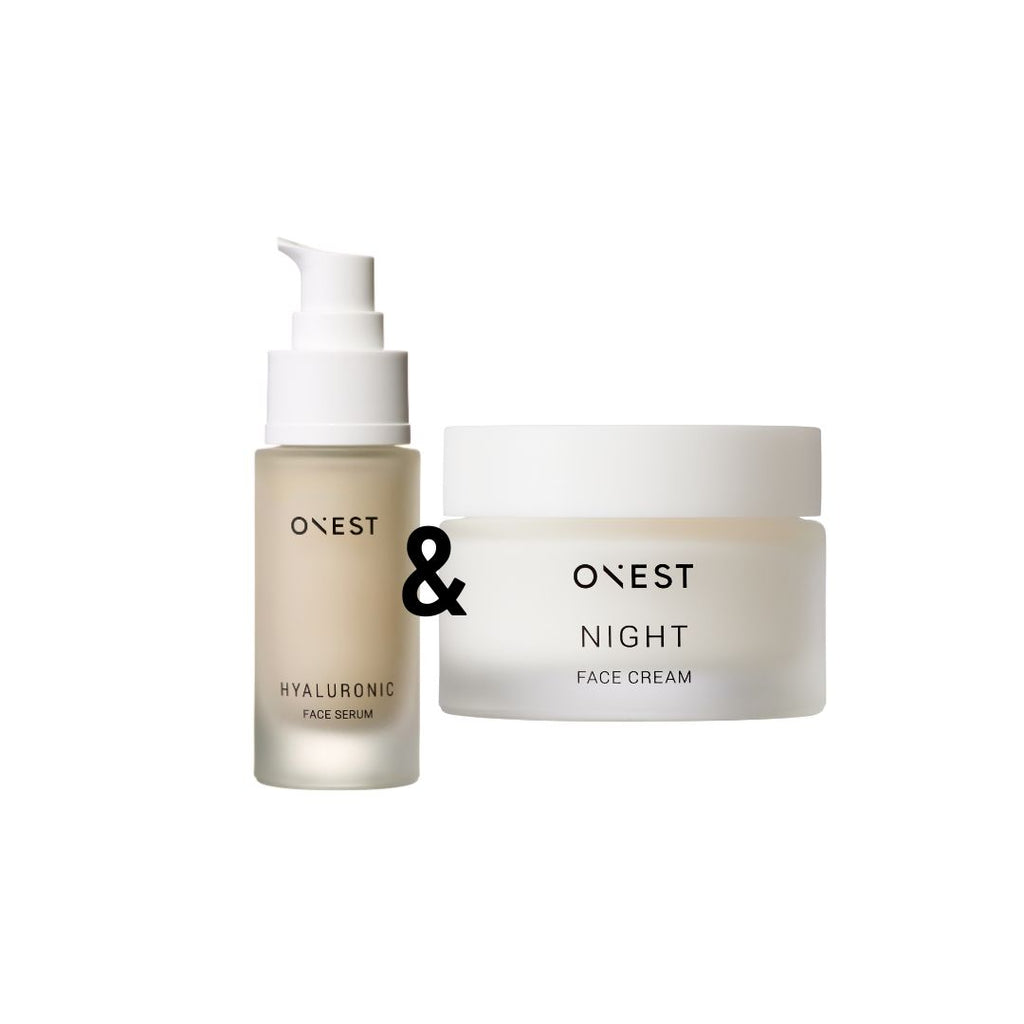 ONEST HYA & NIGHT DUO - set hydratačního séra a regeneračního nočního krému pro intenzivní péči